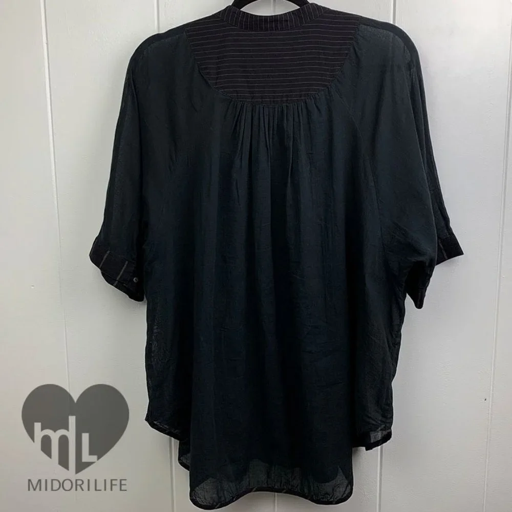 FREE PEOPLE Mixed Media Lace Button Down - Picture 2 of 6